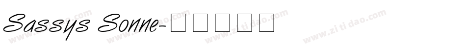 Sassys Sonne字体转换